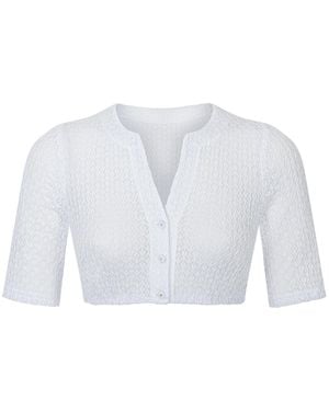 WALDORFF Dirndlbluse Aless Mit Knopfleiste - Weiß