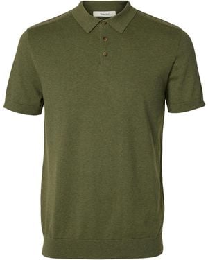 SELECTED Poloshirt Slhberg - Grün