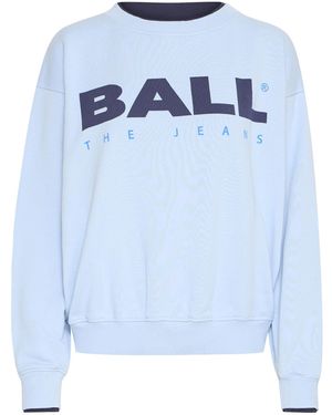 Ball Rundhalspullover Basimona Sweat - Blau