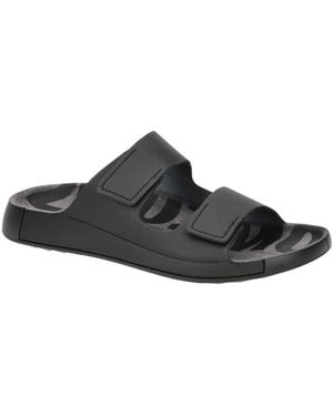Ecco Pantolette Cozmo Herren Pantolette Klett 500904 - Schwarz