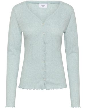 Saint Tropez Strickjacke Gru - Blau