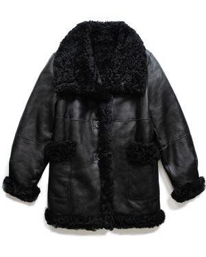 Just things we like Wintermantel Mio Reversible Shearling Coat - Schwarz