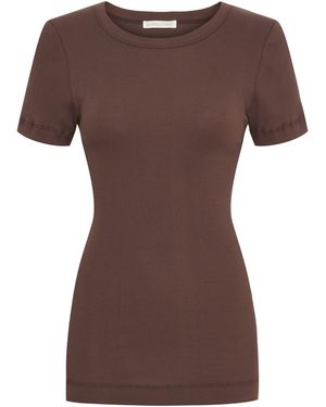 Seamless Basic T-Shirt - Braun