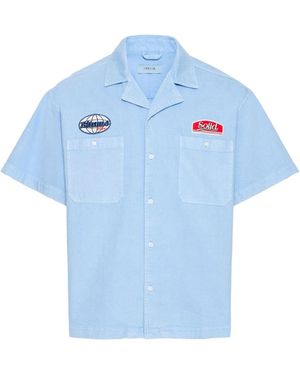 Solid Kurzarmhemd Sdboone - Blau