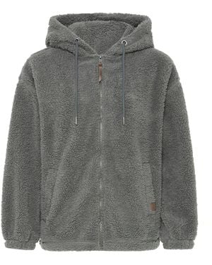 Oxmo Kapuzenfleecejacke Oxberina - Grau