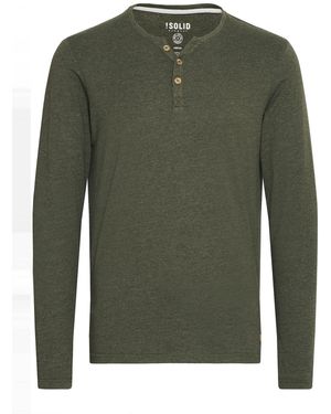 Solid Rundhalsshirt Volko - Grün