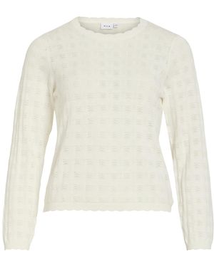 Vila Strickpullover Viambelle - Weiß