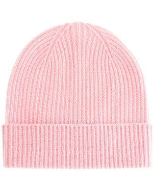 Zwillingsherz Strickmütze Umschlagsmütze Rippe - Pink