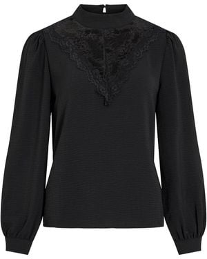 Vila Bluse Vilovie - Schwarz