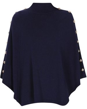 DreiMaster Klassik Poncho - Blau