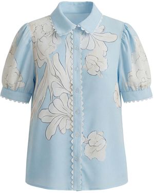 usha BLUE LABEL Bluse - Blau
