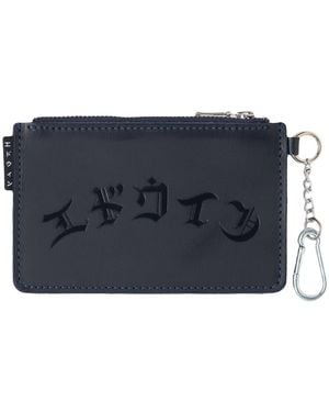Edwin Portemonnaie Pouch Leather - Blau