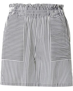 Vero Moda Shorts VMBUMPY (1-tlg) Rüschen - Blau