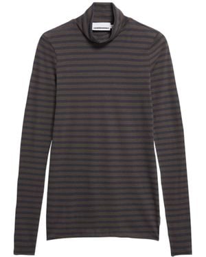 ARMEDANGELS Longsleeve Stripes - Schwarz