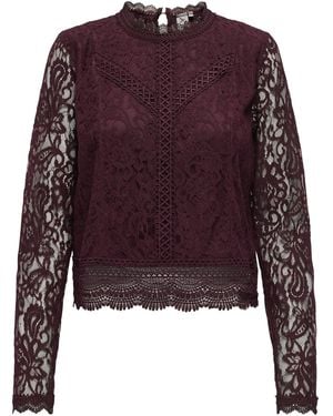 ONLY Bluse Onlnew Karo - Lila