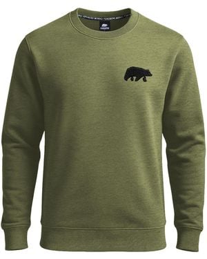 Forsberg Sweatshirt Mit Frottee Logo - Grün