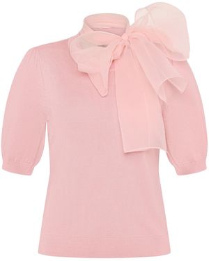 Zero Pullover Mit Schleife - Pink