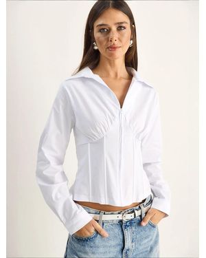 Bianco Lucci Bluse Hemden - Weiß