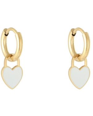 Cala Rose Ohrringe Hearts - Weiß