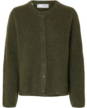 SELECTED Strickjacke Slflulu - Grün
