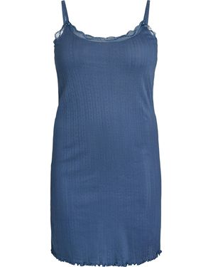 Zizzi Nachthemd Mpointy - Blau