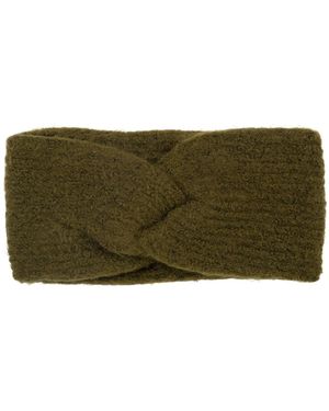 styleBREAKER Stirnband Strick Stirnband Rippenmuster Twist Knoten - Grün