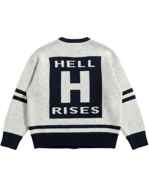 Kleidermafia Pullover Oversize Knit Letter Sweater - Weiß