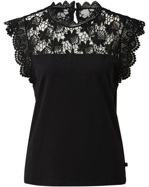 QS T-Shirt - Schwarz