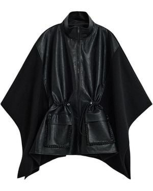 Desigual Cape Ponchoaldama Trenzado 26Waia24 - Schwarz