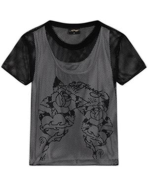 Ed Hardy T-Shirt Climbing Rose - Schwarz