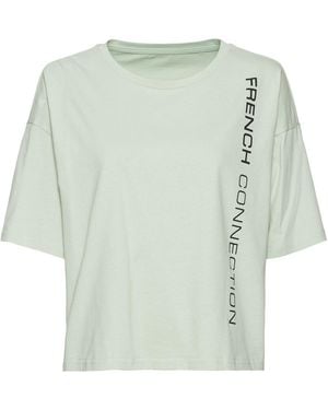 French Connection T-Shirt mit weiten Ärmeln und Logodruck - Grün