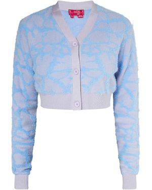 swirly Strickjacke - Blau
