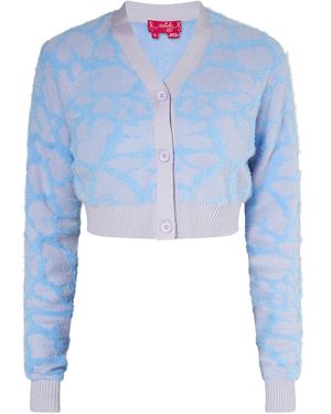 swirly Strickjacke - Blau