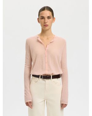 SELECTED Strickjacke - Natur