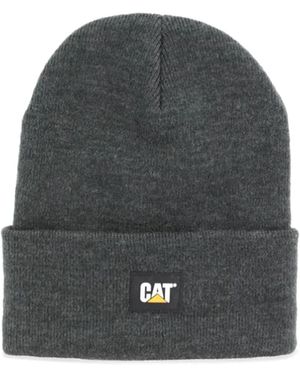 Caterpillar Mütze Label Cuff Beanie Dark Heather - Grau