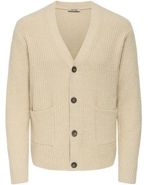 Only & Sons Strickjacke Onsframe - Natur