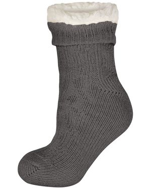 Nur die Freizeitsocken Flausch Socken - Grau