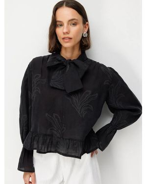 MixRay Bluse - Schwarz