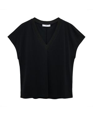 Mango T-Shirt 'Malbo' - Schwarz
