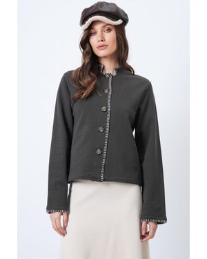 Trend Alaçatı Stili Trend Alaat Stili Strickjacke - Schwarz