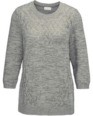 Goldner Pullover - Grau