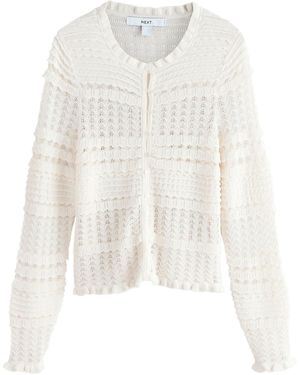 Next Strickjacke - Weiß
