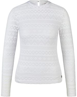 Spieth & Wensky Trachtenbluse Harper Mit Lochstickerei - Weiß