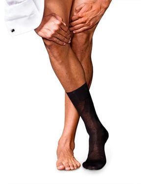 FALKE Socken No. 9 Pure Fil Dcosse - Schwarz