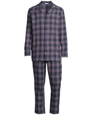 Seidensticker Pyjama Lang Flanell - Blau