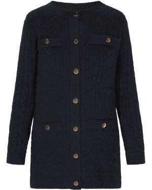 DreiMaster Klassik Strickjacke - Blau