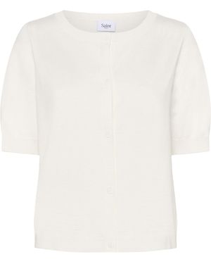 Saint Tropez Strickjacke Mila - Weiß