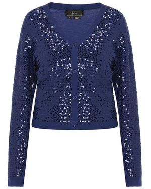 faina Strickjacke Festive - Blau
