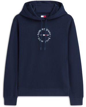 Tommy Hilfiger Sweatshirt Logo Drawstring - Blau