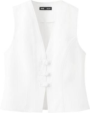 Mango Weste Bimba - Weiß